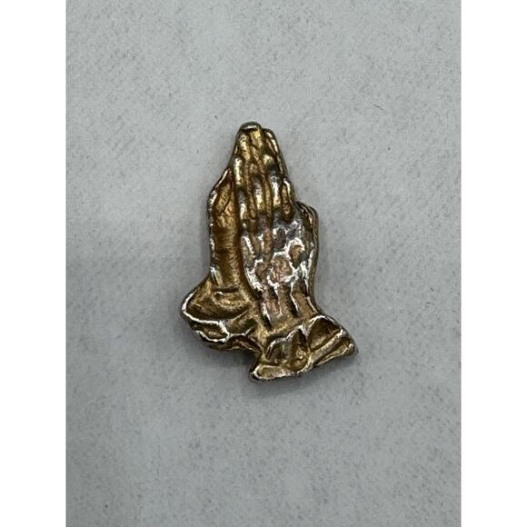 Vintage Religious Praying Hands Lapel Pin - Picture 1 of 3